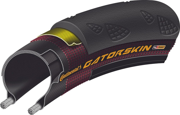Continental Gatorskin Reifen 700x25 C 25-622 Schwarz, 700x25 C 25-622 Schwarz