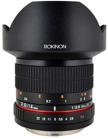 Rokinon FE14M-P 14 mm F2.8 Ultra Wide Fixed Lens for Pentax (Schwarz) Pentax Standardverpackung, Pen