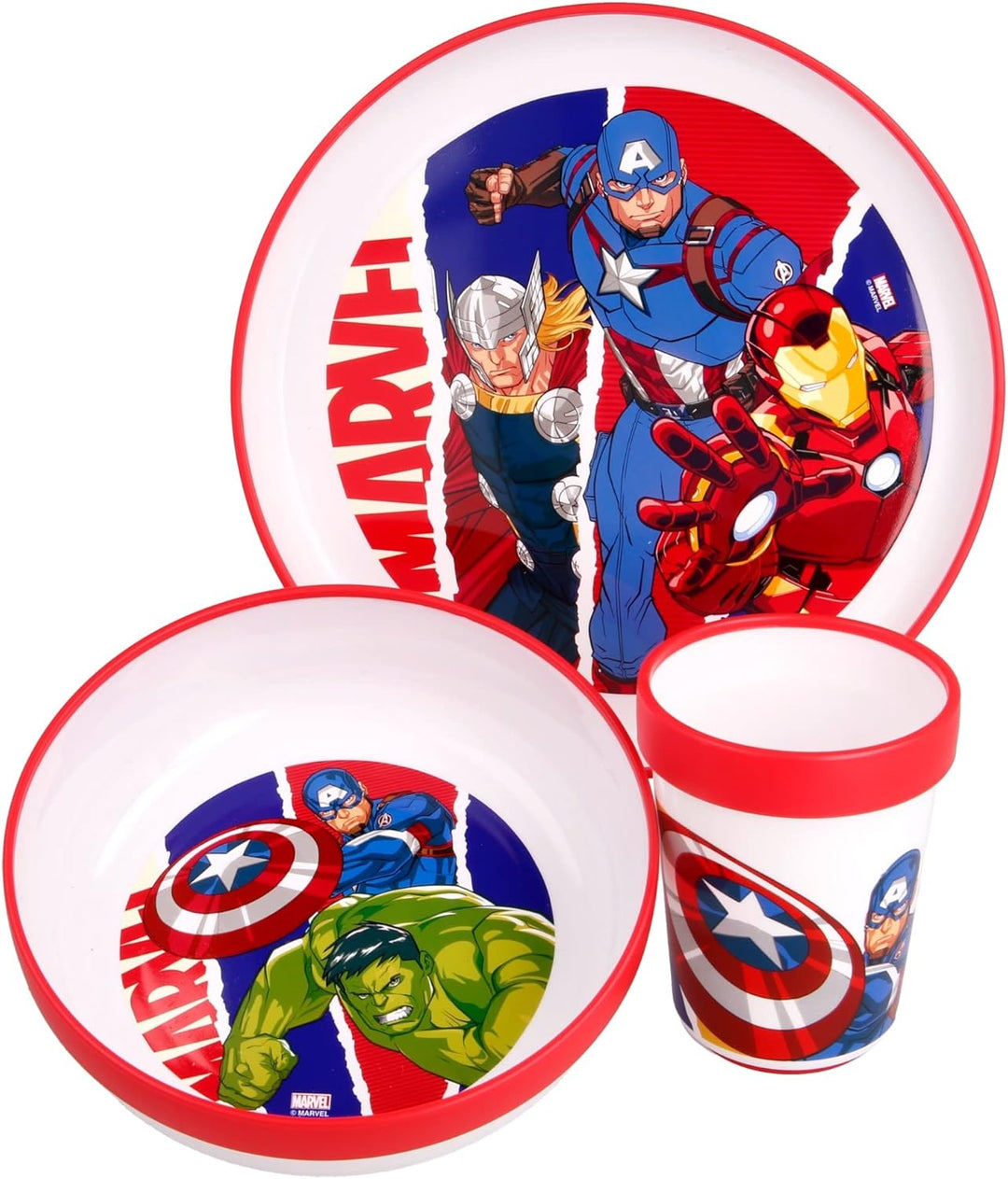 Stor 8412497577811Premium Anti-Rutsch-Geschirrset 3-teilig Avengers Comic Helden