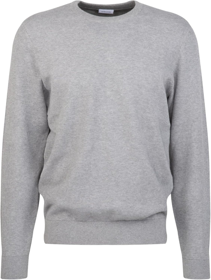 Seidensticker Herren Pullover - Regular Fit - Rundhalsausschnitt - Langarm - 100% Baumwolle S Grau M