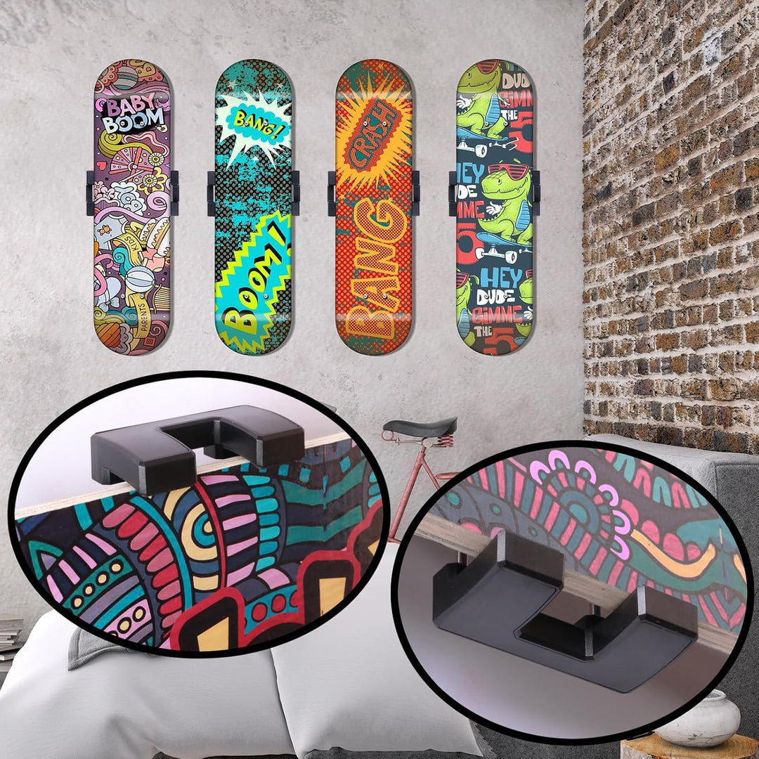 2er-Set Skate-Deck-Wandhalterung, 360° drehbare Skateboard-Wandhalterung, schwimmender Display-Aufhä