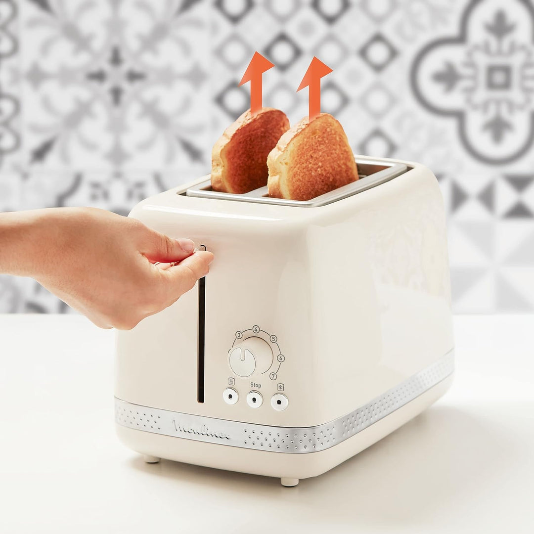 Moulinex Broodrooster Soleil LT300A10, Elfenbein Toaster mit 2 Schlitzen, Toaster mit 2 Schlitzen
