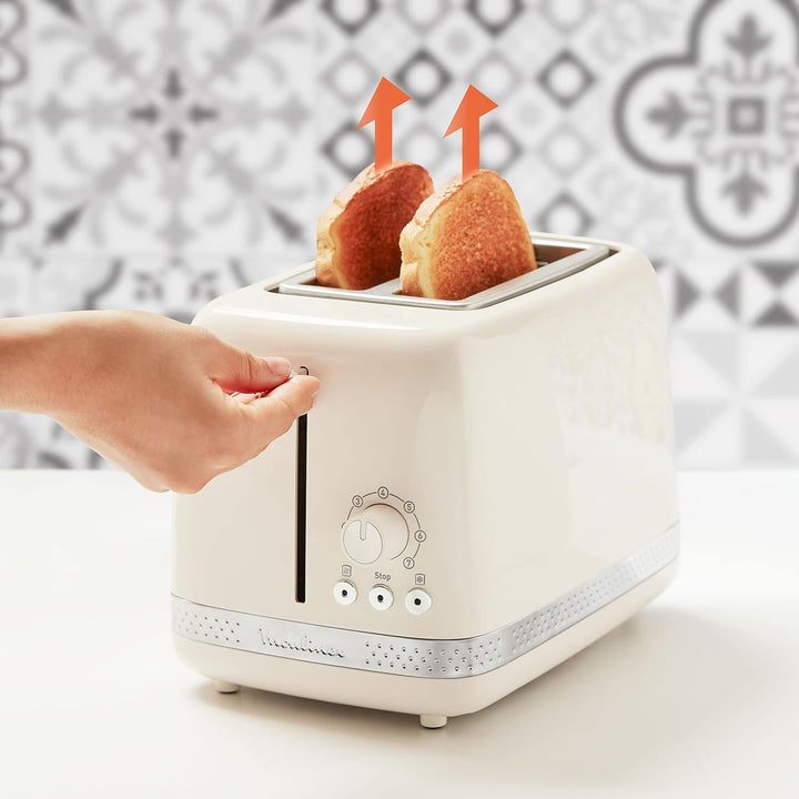 Moulinex Broodrooster Soleil LT300A10, Elfenbein Toaster mit 2 Schlitzen, Toaster mit 2 Schlitzen