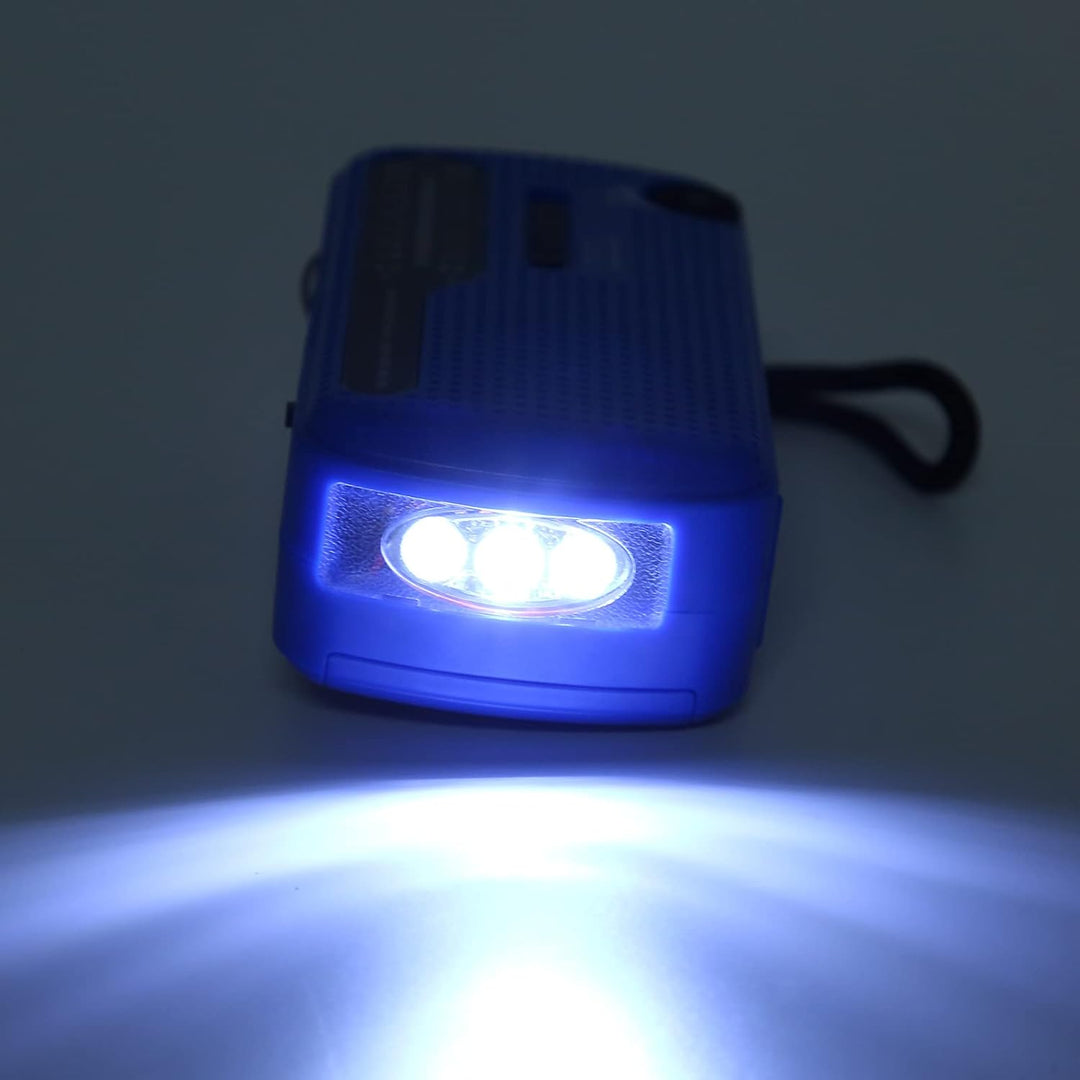 AM/FM/SW1/SW2 Handkurbel-Solarradio, batteriebetriebenes Radio mit LED-Taschenlampe, Solarradio für