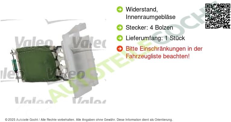 VALEO Regler Innenraumgebläse 715294