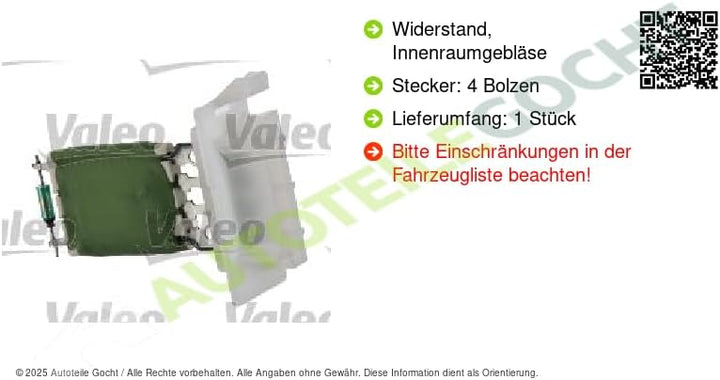 VALEO Regler Innenraumgebläse 715294