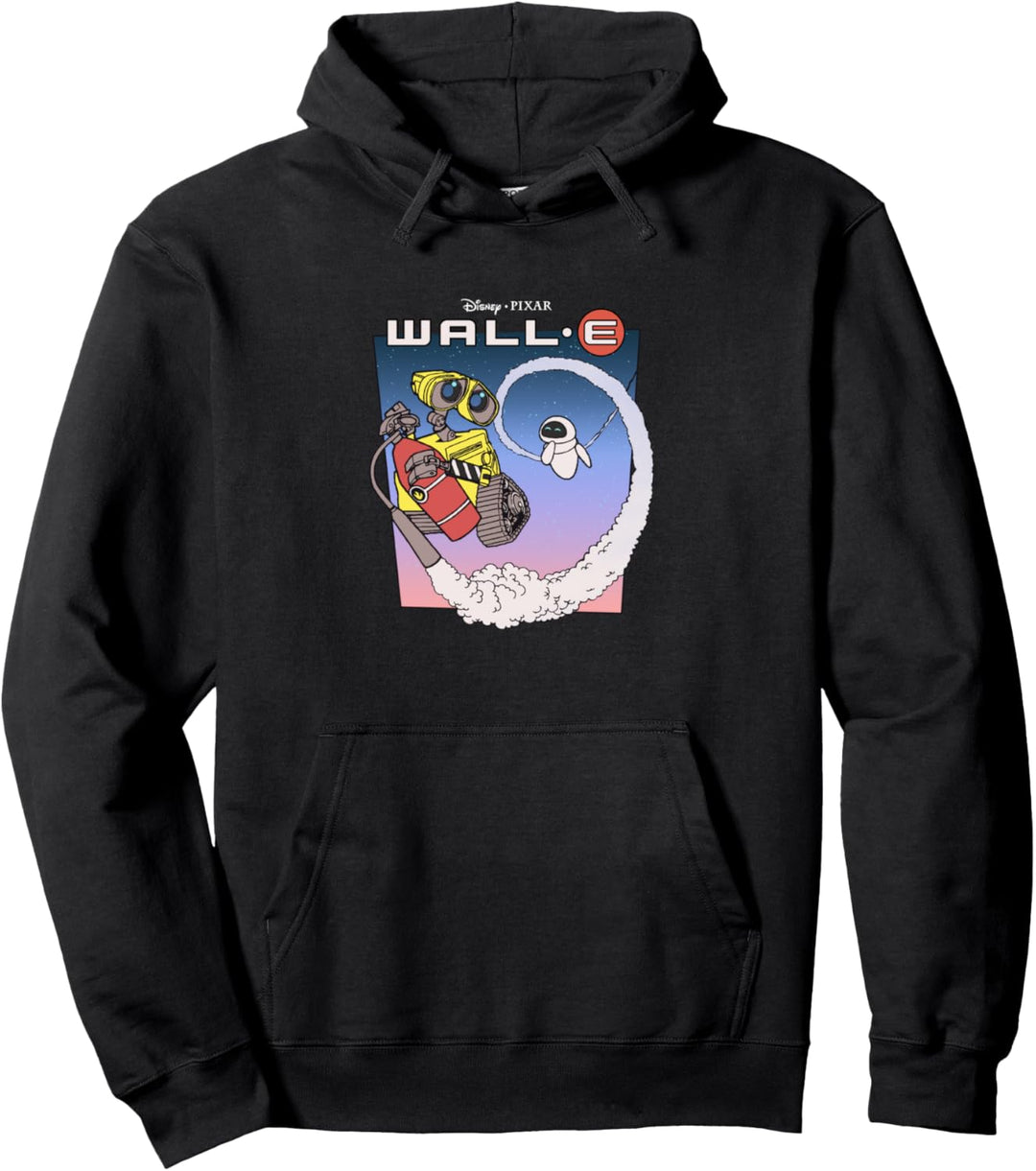 Disney Pixar Wall-E Fly Eve Retro Distressed Pullover Hoodie