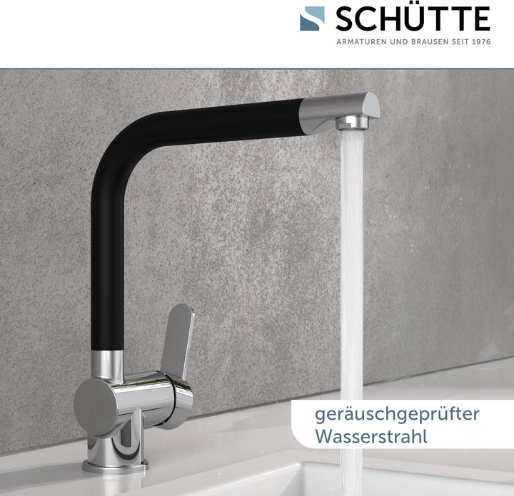 SCHÜTTE 79856 RIO 360° schwenkbare Küchenarmatur, Spültisch Armatur mit hohem Auslauf Küche, Einhebe