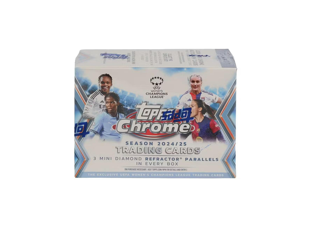 2024/25 Topps Chrome UEFA Damen Champions League Soccer Blaster Sammelkarte 7er-Pack Blaster-Box (3