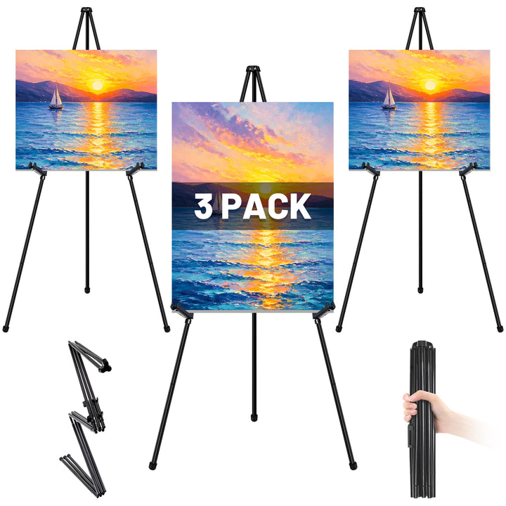 Staffelei Verstellbare - 168 cm Höhe Metall Poster Stativ, Zusammenklappbar für Kunstdisplays, Skizz