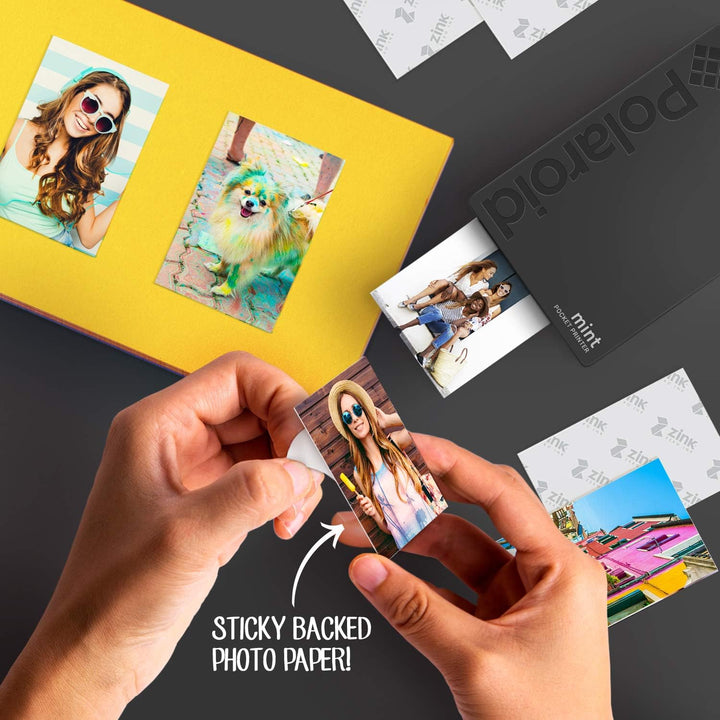 Polaroid Mint: Taschendrucker mit Zink-Papier. Bluetooth für Android- und iOS-Geräte. Druckt in selb