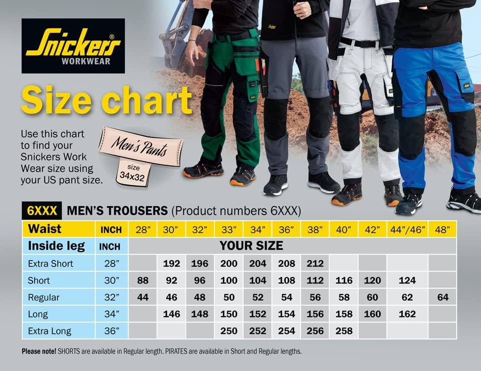 Snickers Workwear Unisex Pantalones Elásticos Gris Acero-Negro Talla AllroundWork Elastische Hose, G
