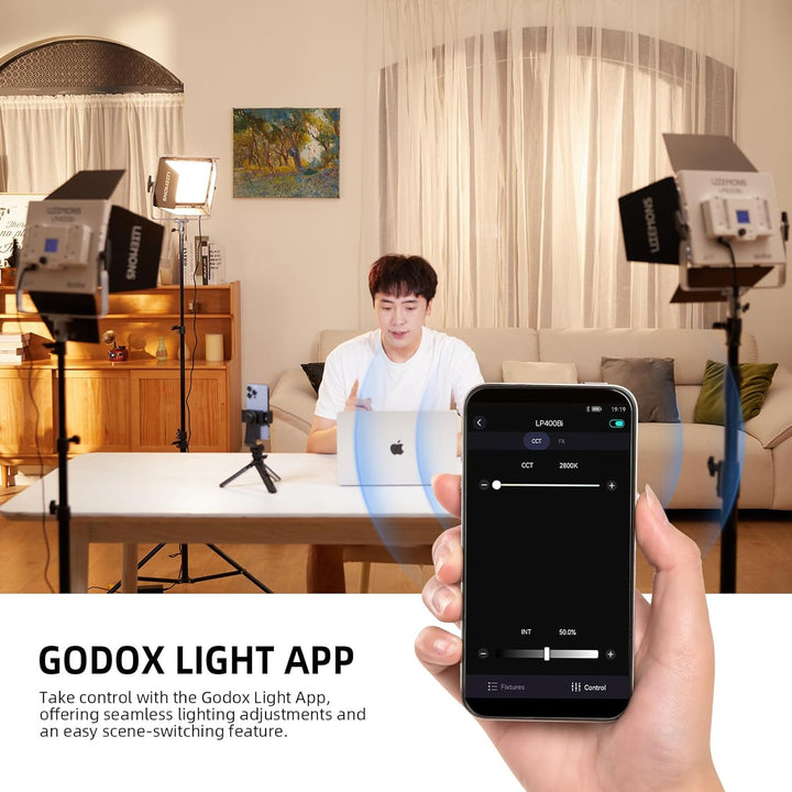 GODOX LITEMONS LP400Bi LED Video Light, Fotografie Zubehör, CCT Zweifarbige Temperatur 2800K-6500K 3