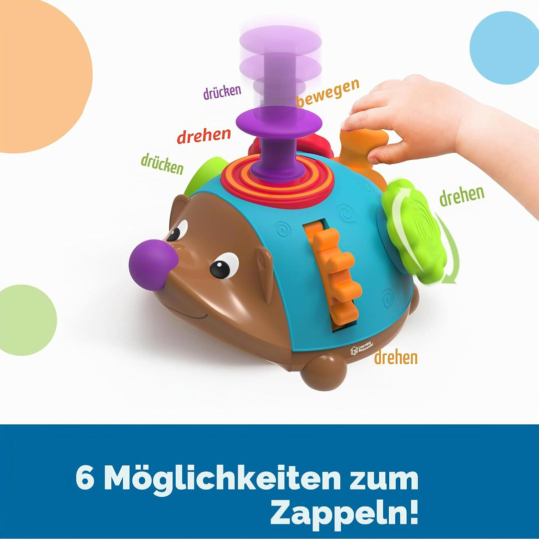 Learning Resources Spike der Igel, ab 1 Jahr, Feinmotorik-Spielzeug, Montessori Sensorik, 6-in-1 Fid
