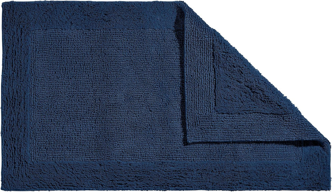 Erwin Müller Badematte, Badteppich Uni Serie Stuttgart Marine Grösse 60x100 cm - extra dick, hohe Sa
