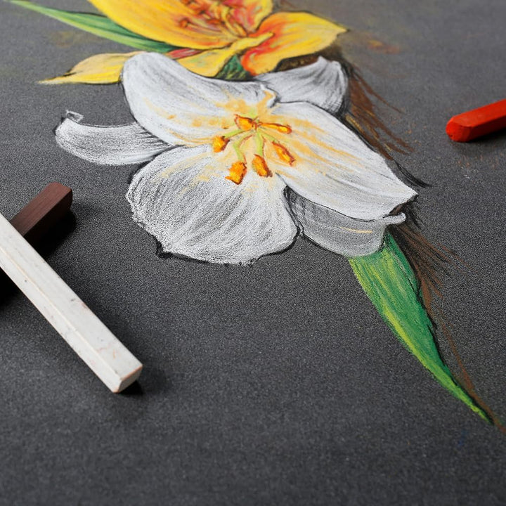 Clairefontaine 96050C Zeichenblock Pastelmat (kopfseitig geleimt, 12 Blatt, 30 x 40 cm, 360 g, mit 4