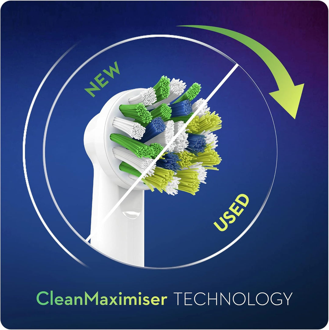 Oral-B CrossAction Aufsteckbürsten mit CleanMaximiser-Borsten für ganzheitliche Mundreinigung, 8 Stü