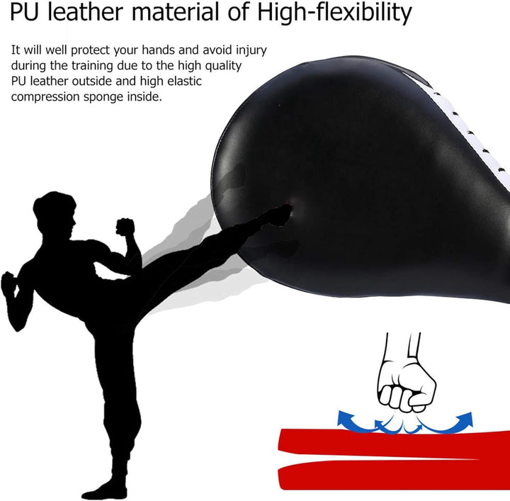 2er-Pack Taekwondo-Trainingspolster, PU- und Schwamm-Taekwondo-Kickpolster-Matte 19 cm x 34,5 cm Kic