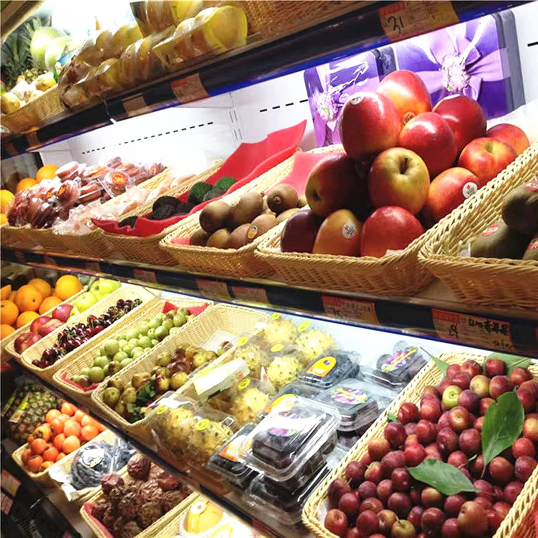 3-Pakete 15.7 Zoll Brot Körbe für das Servieren, rechteckige Körbe für die Lagerung, Weidenkörbe (Be