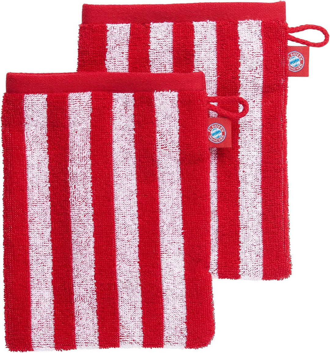 FC Bayern München Waschhandschuh 2er Set Waschlappen FCB Seiflappen