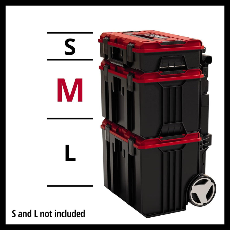 Original Einhell E-Case M Systemkoffer (max. 90 kg, universelle Aufbewahrung und Transport von Zubeh