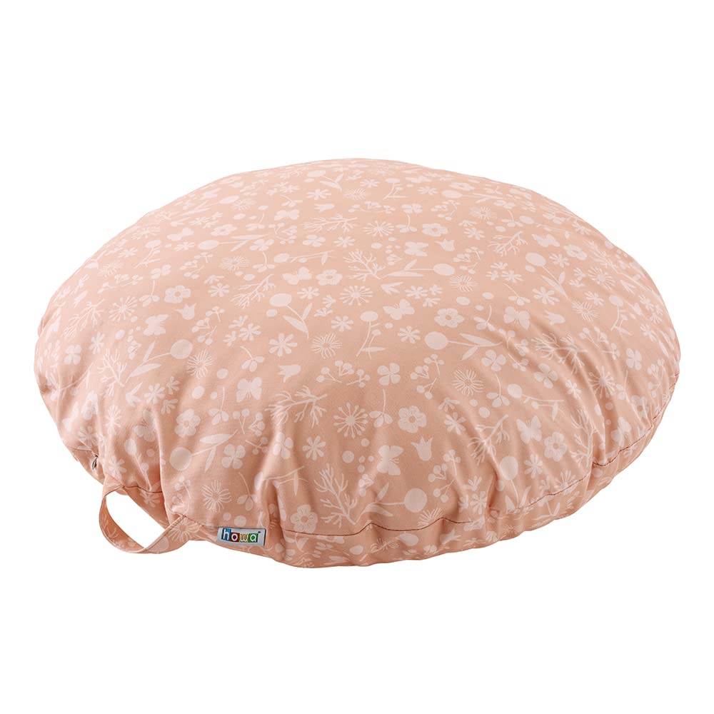 howa Kinderzimmer Kissen Bodenkissen Sitzkissen Flowers Ø 80 cm incl. Füllung gross rund 87053