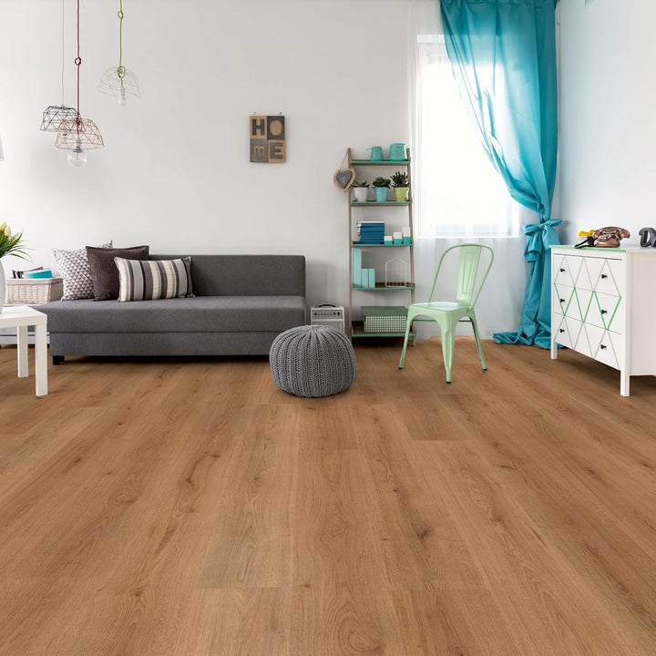 Laminat Boden Trend Eiche Natur 6 mm - KRONOTEX Superior Basic, Landhausdiele, widerstandsfähig, pfl