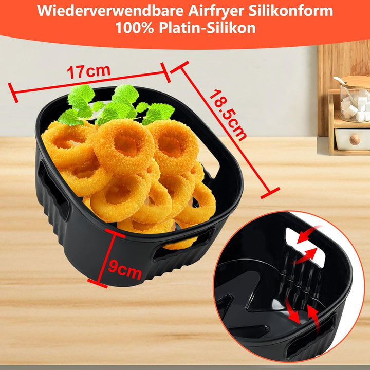 Airfryer Zubehör für Philips Essential 4,1L (HD9252, HD9255, HD9200), 5 Stück Wiederverwendbar Heiss