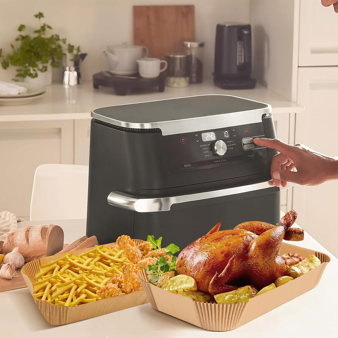 220 Stück Backpapier für Heissluftfritteuse Ninja BPA-Frei, Airfryer Backpapier Antihaft Wasserdicht