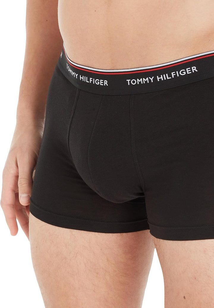 Tommy Hilfiger Herren 3er Pack Boxershorts Trunks Unterwäsche L Mehrfarbig (Black/Grey Heather/White