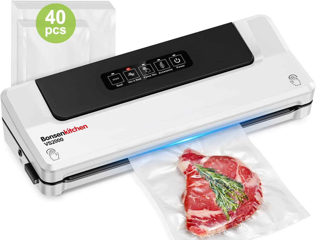 Bonsenkitchen Vakuumiergerät, Vakuumierer für kontinuierliches Arbeiten mit hoher Geschwindigkeit, F