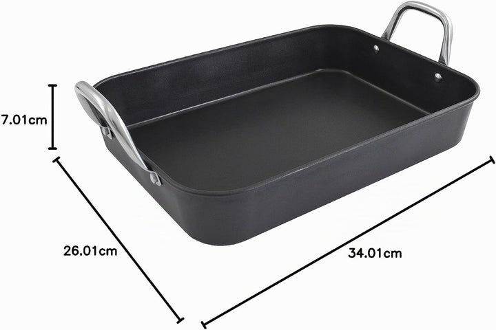 Kopf Auflaufform Pura (Bräter aus Carbonstahl, Griffe aus Edelstahl, geeignet für Induktion, 5 Liter