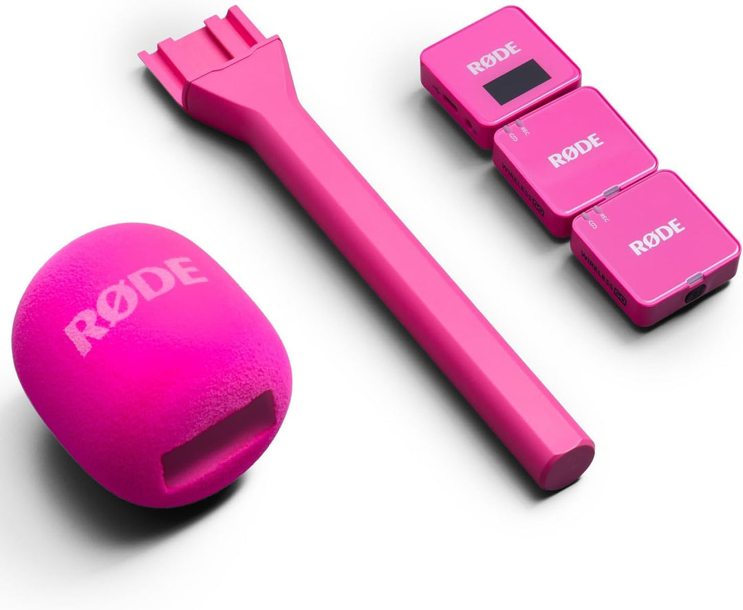 Rode Wireless GO Gen 3 Drahtloses 2-Kanal Mikrofon-Funksystem Pink mit Interview GO Handadapter Pink