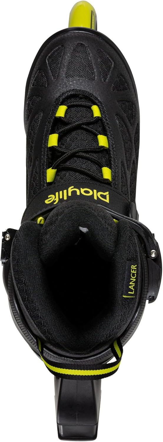 Playlife Inline Skates Lancer Black 84, Schwarz, Unisex für Herren und Damen 84mm/82A Rollen, ABEC 7