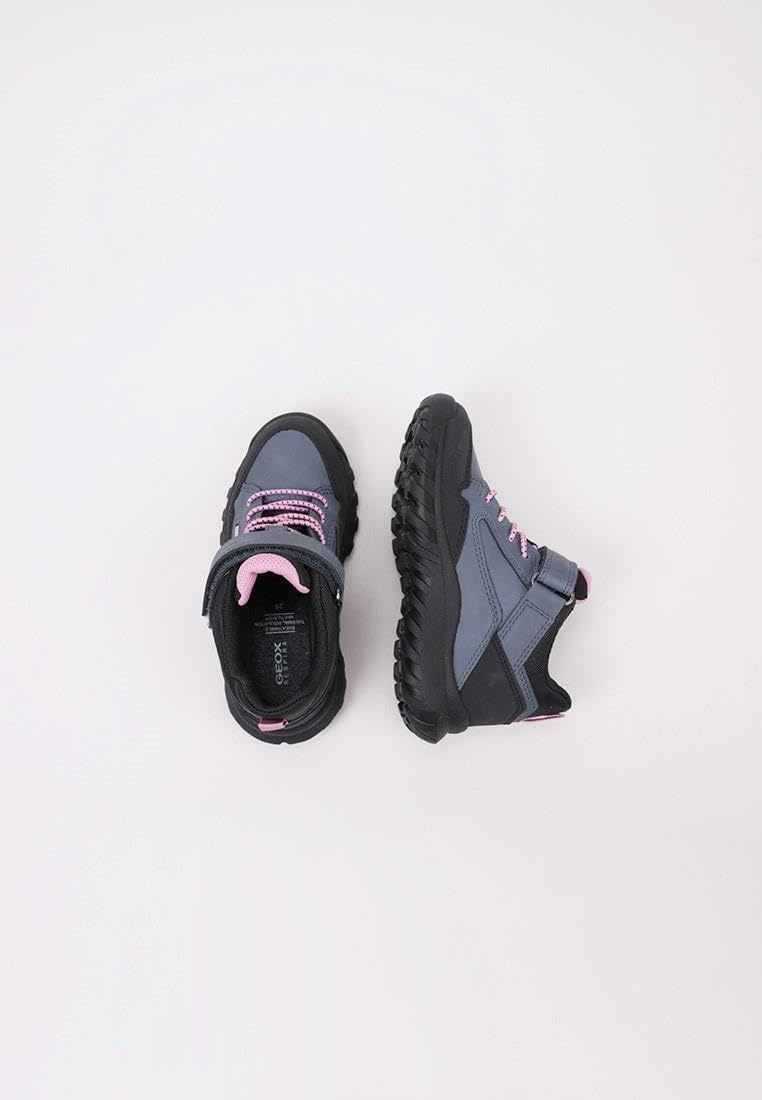 Geox Mädchen J Simbyos Girl ABX A Sneaker 26 EU Avio Black, 26 EU Avio Black