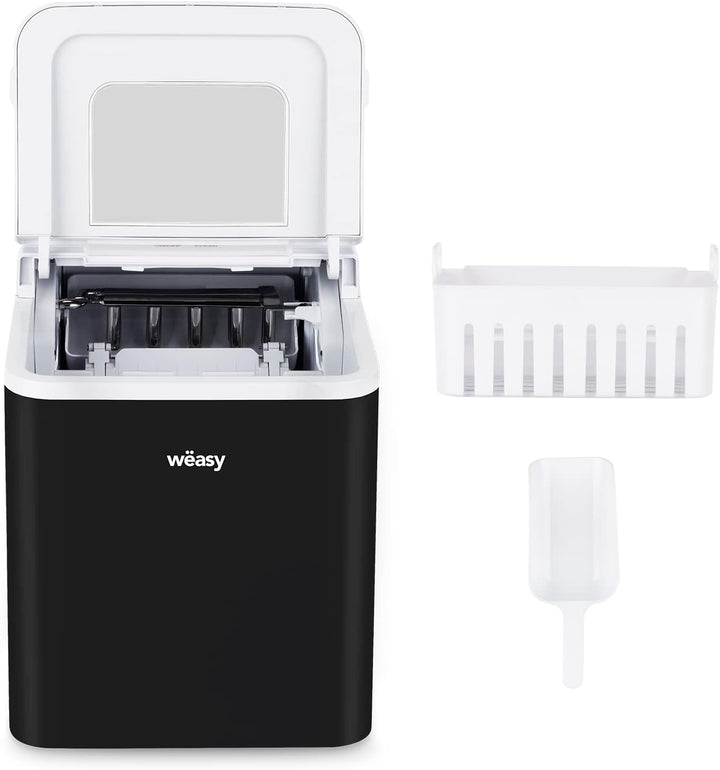 Wëasy KW12 Eiswürfelmaschine/ 12 kg Eiswürfel pro Tag / Sichtfenster / 2,2 Liter Wassertank / Wasser