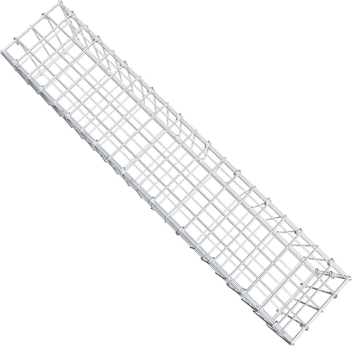 GABIONA - Gabione LxHxT: 100 x 20 x 20 cm - Gabionenmauer für Steine ab 45mm Körnung - Maschenweite