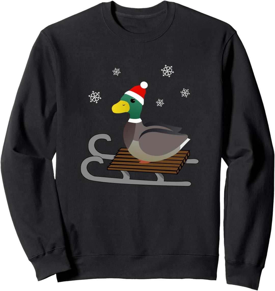 Ente Weihnachten mit Nikolausmütze Sweatshirt
