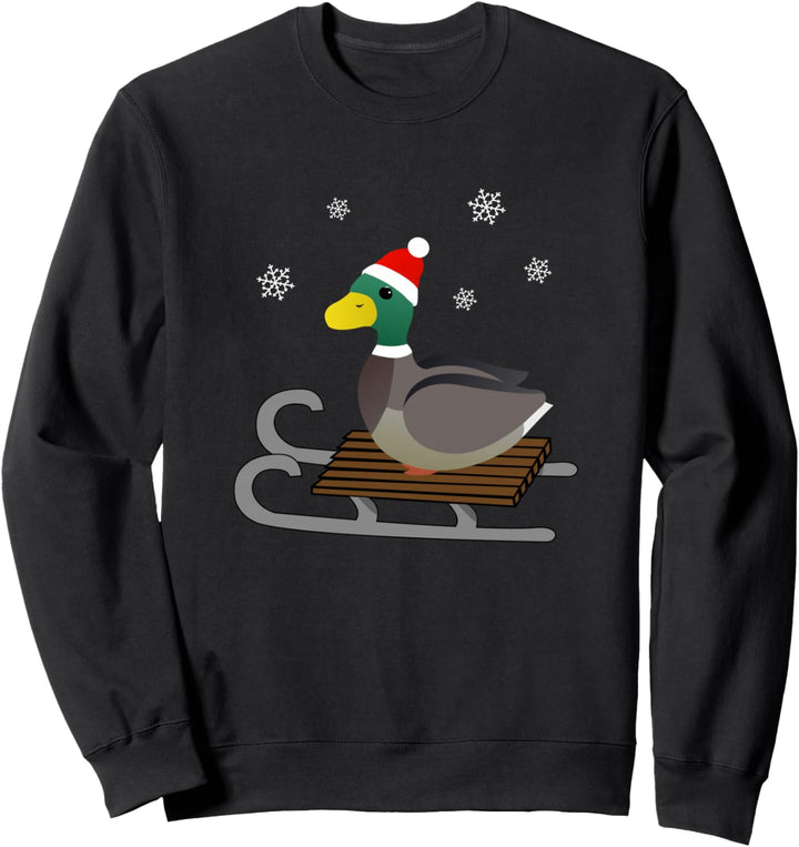 Ente Weihnachten mit Nikolausmütze Sweatshirt