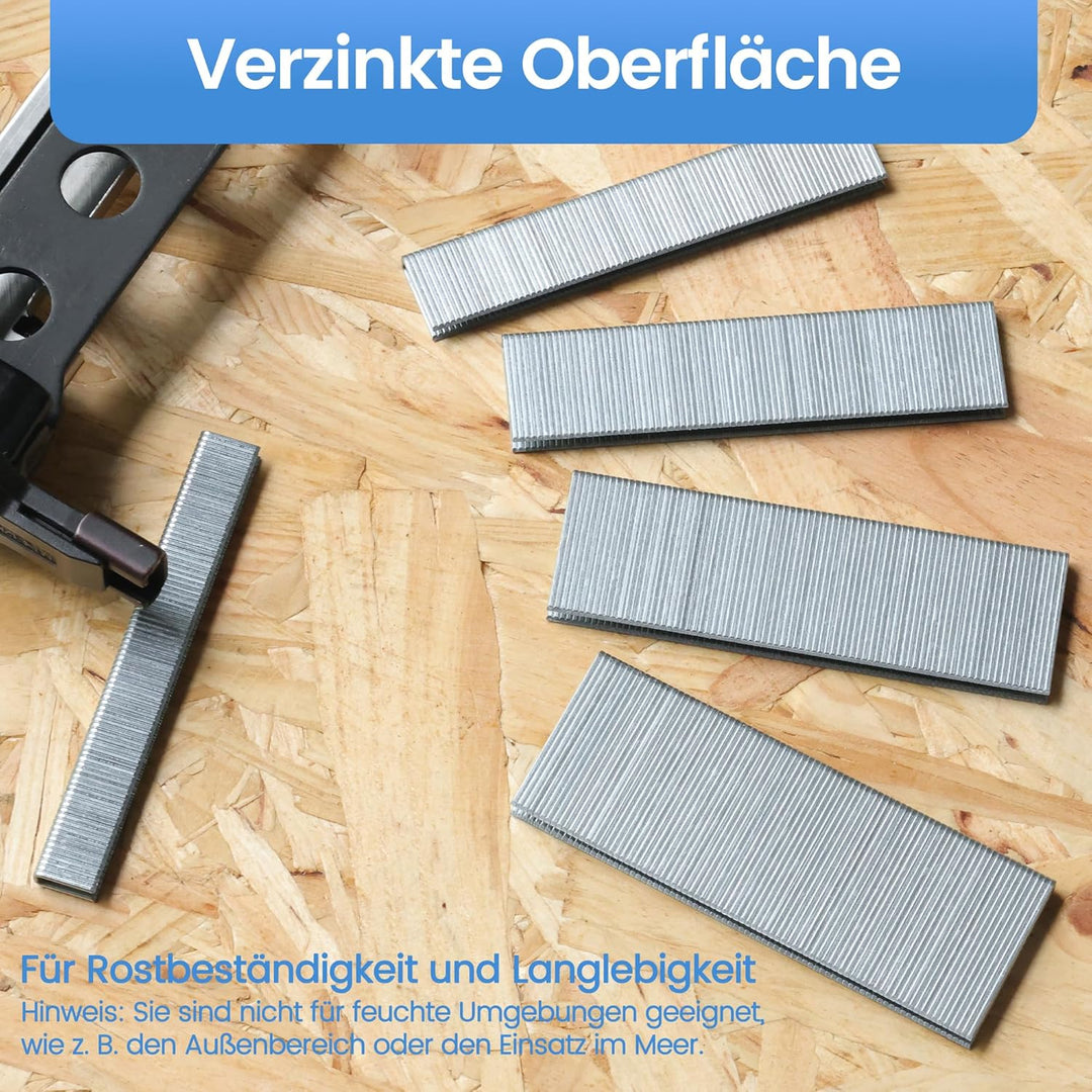 meite 18 Gauge Klammern/5,7 mm, 5 Grössen (16 mm, 19 mm, 25 mm, 32 mm, 38 mm je 480 Stück), Typ 90/1