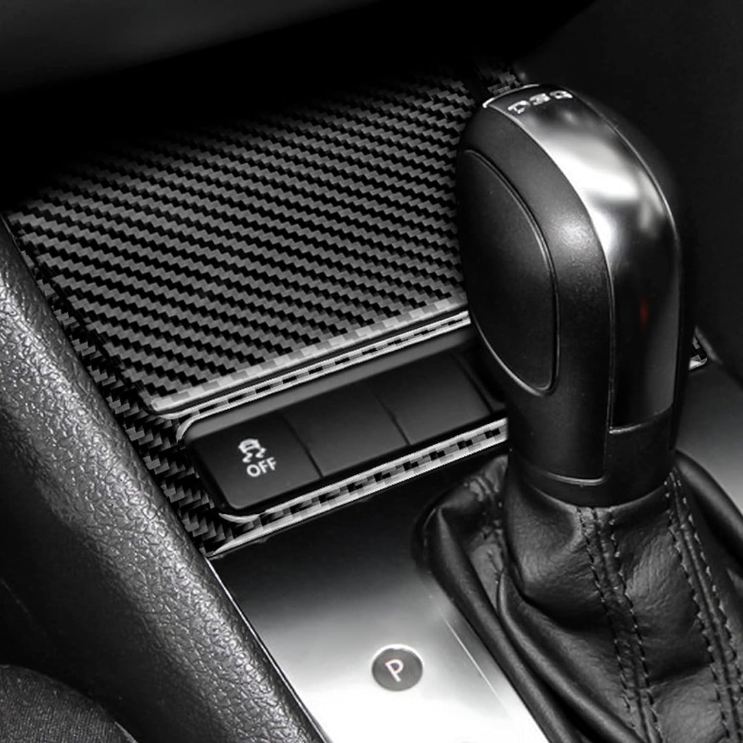 KUNGKIC Kohlefaser Aufbewahrungsbox Panel Auto-Aschenbecher Rahmen Abdeckung für Volkswagen VW Golf