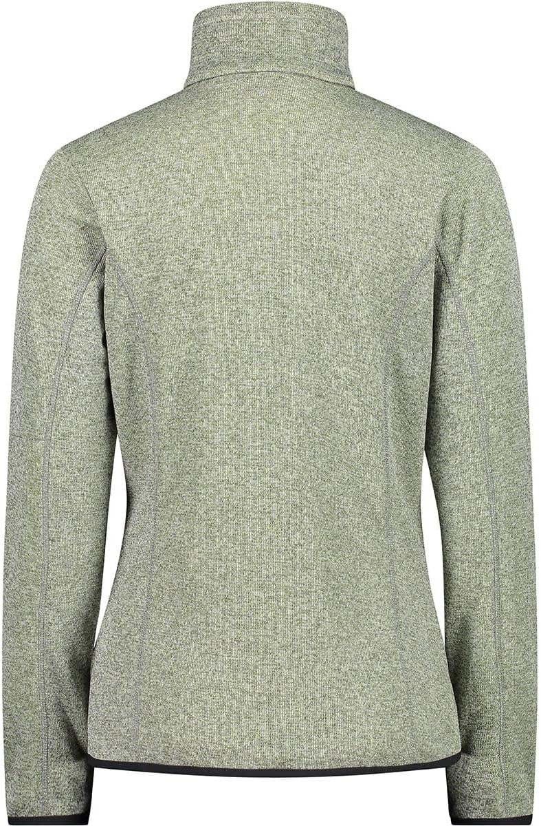 CMP Damen Knitted Mesh Jacke Fleecejacke Fleecepullover 42 Zitronenweiss, 42 Zitronenweiß