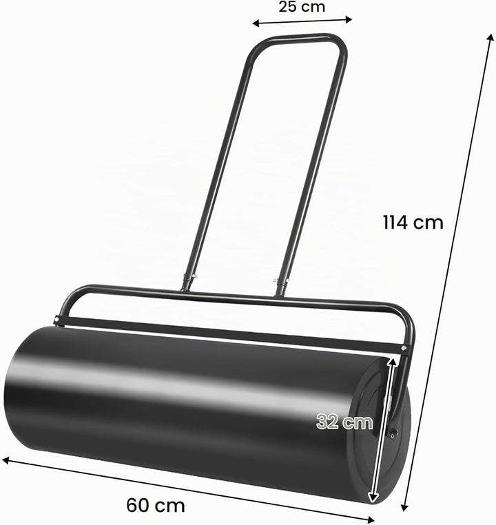 COSTWAY Rasenwalze Handwalze 48L, Gartenwalze mit Griff, Ø 32CM, befüllbar mit Wasser/Sand, Schwerla
