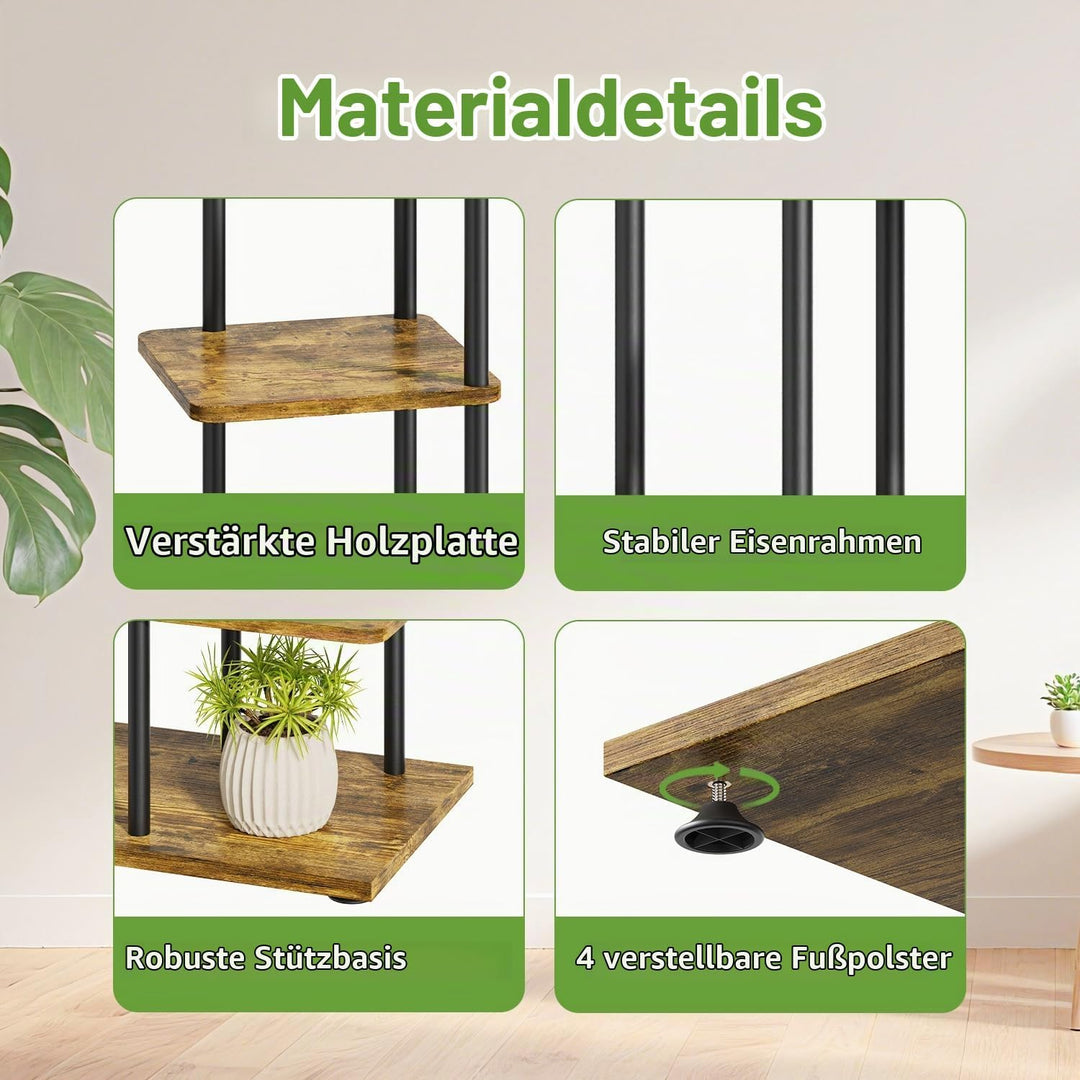 iDavosic.ly Pflanzenständer mit 5 Etagen, Blumenständer für Draussen Plant Stand Indoor Outdoor, Pfl