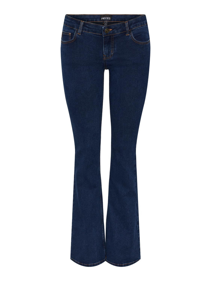ONLY Damen Pcpeggy Lw Flared Db Jeans Noos Bc L / 30L Dark Blue Denim, L / 30L Dark Blue Denim