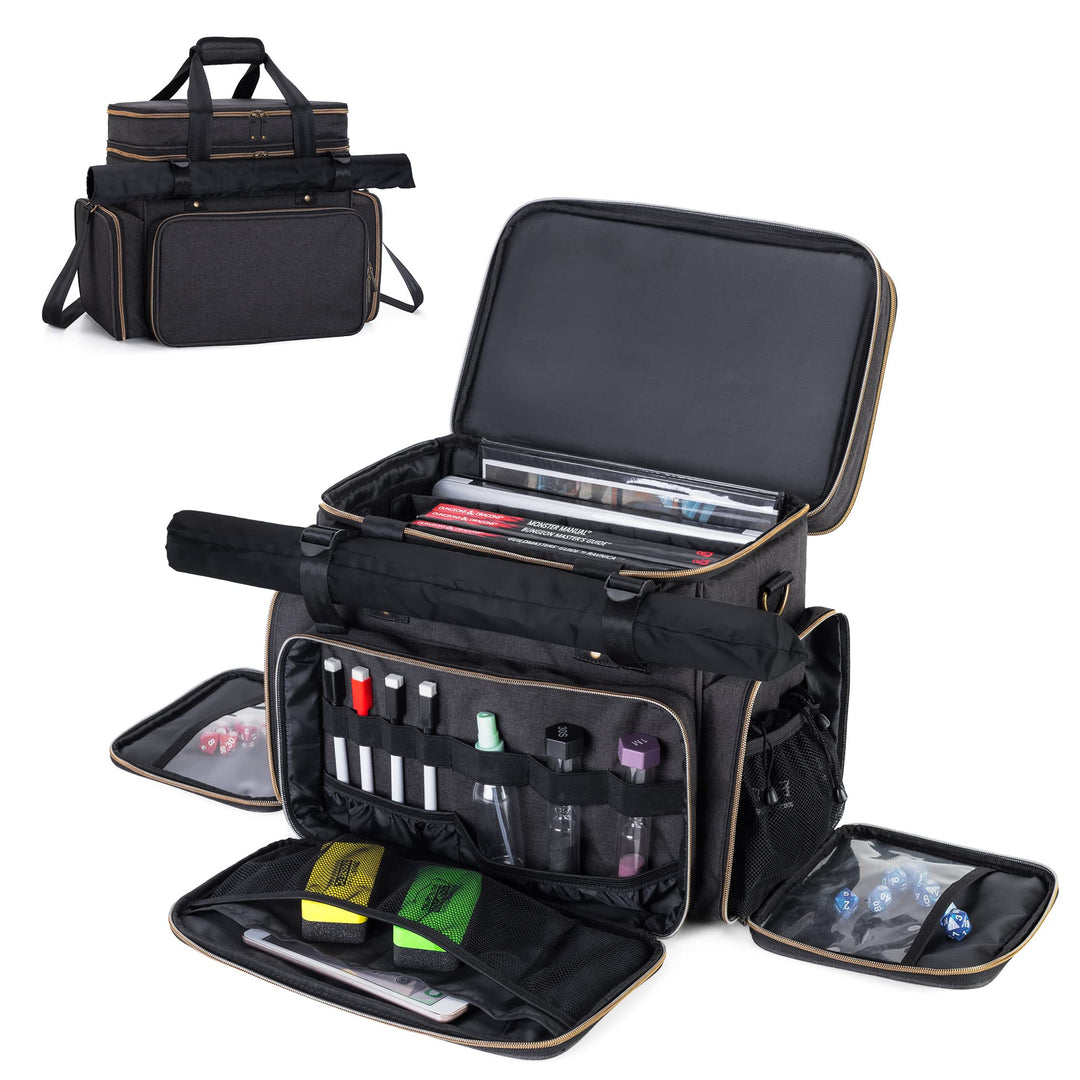 Trunab DND Reisetasche für Tabletop RPG Adventurer's Travel Game, Tasche für Battle Mat, Kapazität m