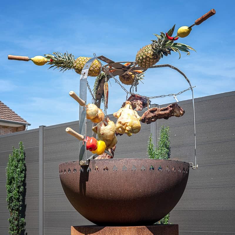 Grillrost.com Das Original Asado Dom - Der Grilltrend aus Argentinien - einstellbar für Kugelgrills,