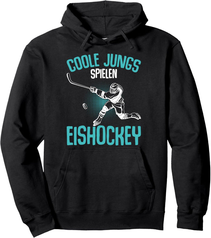 Coole Jungs spielen Eishockey Hockey Eishockeyspieler Jungen Pullover Hoodie