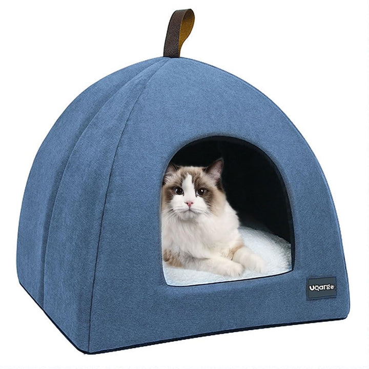 Voarge Katzenhöhle Katzenbett, weiche Katzenhöhle, weiche warme Plüsch-Katzenbetten, Katzennest mit