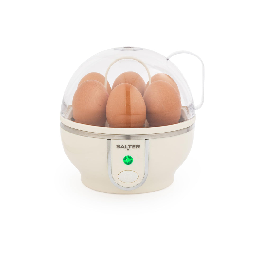 Salter Retro Cream Eierkocher - Weich-, Mittel- & Hartgekocht, Kapazität für 7 Eier, Kontrollleuchte